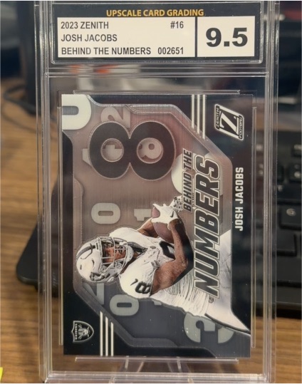 2023 Panini Zenith Behind The Numbers #16 Josh Jacobs — front