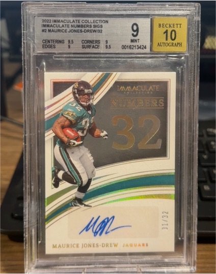 2022 Panini Immaculate Collection Immaculate Numbers #32 Maurice Jones-Drew — front