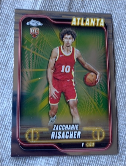2024-25 Topps Chrome #169 Zaccharie Risacher — front