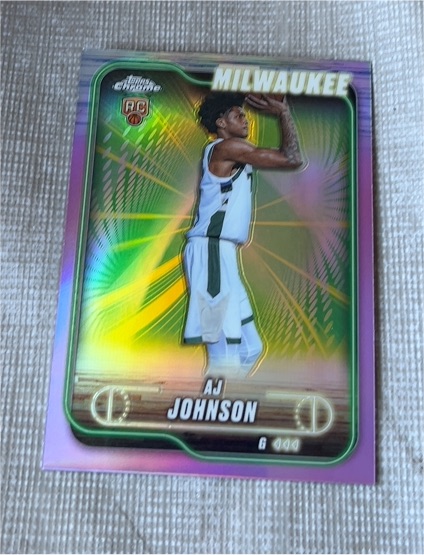 2024-25 Topps Chrome #145 AJ Johnson — front