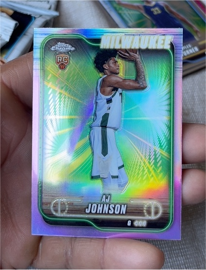 2024-25 Topps Chrome #145 AJ Johnson — front