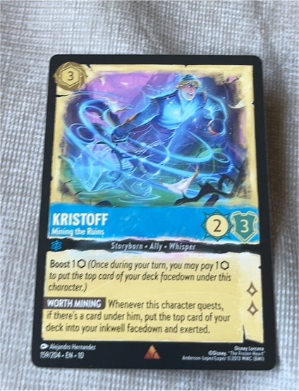 2023 Disney Lorcana Whispers in the Well #159 Kristoff - Mining the Ruins — front