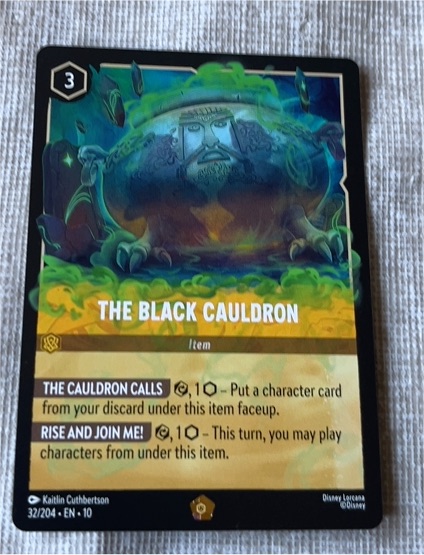 Lorcana Whispers in the Well #32 The Black Cauldron — front