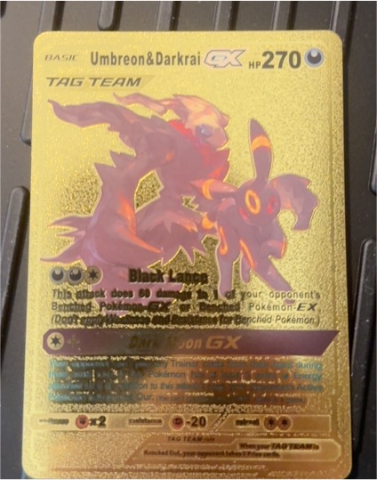 2020 Pokémon Umbreon & Darkrai GX Tag Team Gold Foil — front