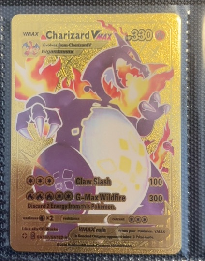 2021 Pokémon Shining Fates SV107/SV122 Charizard VMAX Gold Foil — front