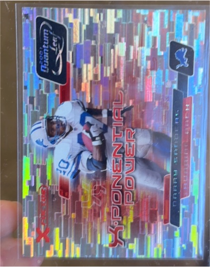 2001 Quantum Leaf X-Ponential Power #XP8 Barry Sanders — front