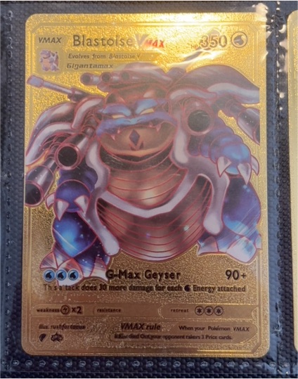 2020 Pokémon Blastoise VMAX Gold Foil — front
