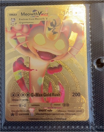 Pokémon Meowth VMAX #SWSH005 — front