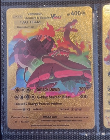 Venusaur, Charizard & Blastoise VMAX #143/203 — front