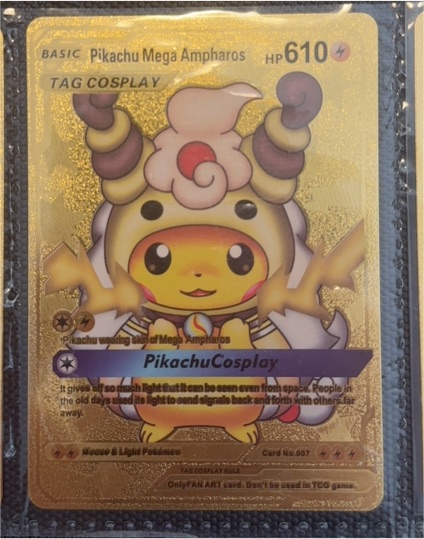 2020 Fan Art Pokemon #007 Pikachu Mega Ampharos — front