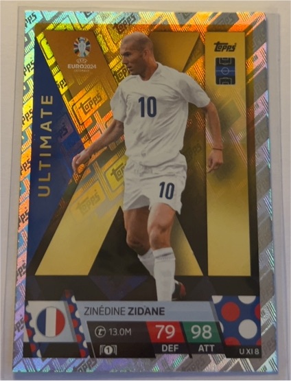 2024 Topps Match Attax Euro 2024 #UXI8 Zinédine Zidane Ultimate XI — front