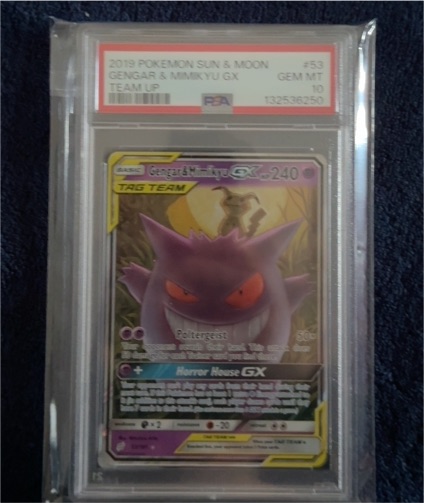2019 Pokemon Sun & Moon #53 Gengar & Mimikyu GX — front