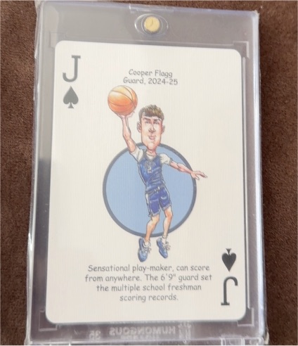 2024-25 Hero Decks Prototype Jack of Spades Cooper Flagg — front
