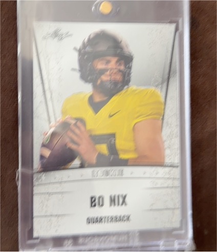 2023 Leaf Draft Rookie Silver #RS-09 Bo Nix — front