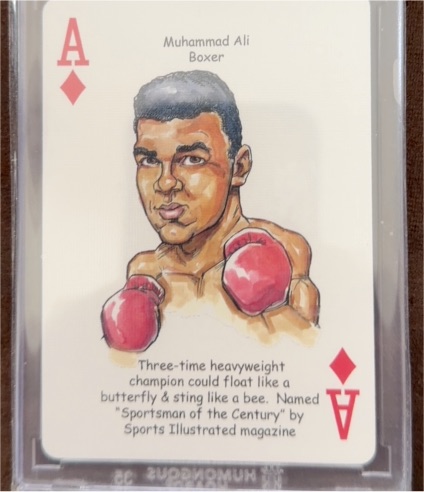2005 Hero Decks Black America Ace of Diamonds Muhammad Ali — front