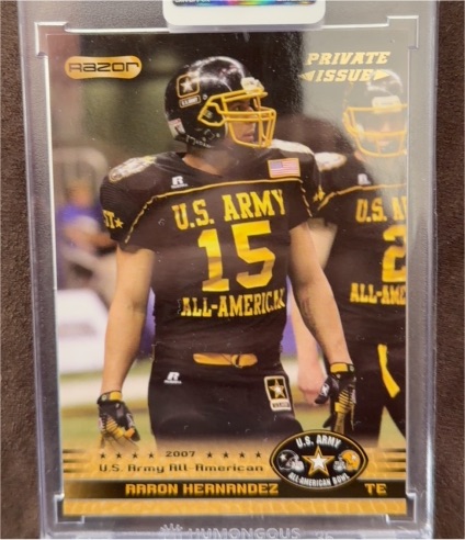 2007 Razor U.S. Army All-American #110 Aaron Hernandez — front