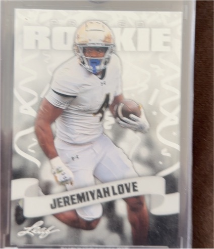 2025 Leaf Prized Rookie #14 Jeremiyah Love — front