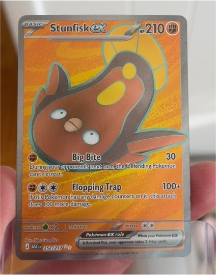 2023 Pokemon Ascended Heroes #252 Stunfisk ex — front