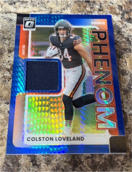 2025 Panini Donruss Optic #RPJ-CL Colston Loveland Rookie Phenom Blue Hyper Patch — front