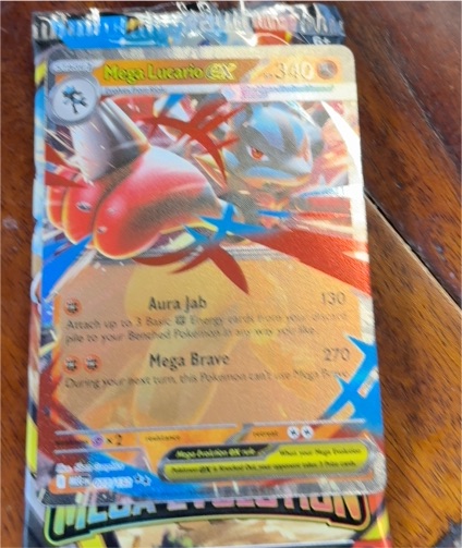 2014 Pokémon XY #077 Mega Lucario EX — front