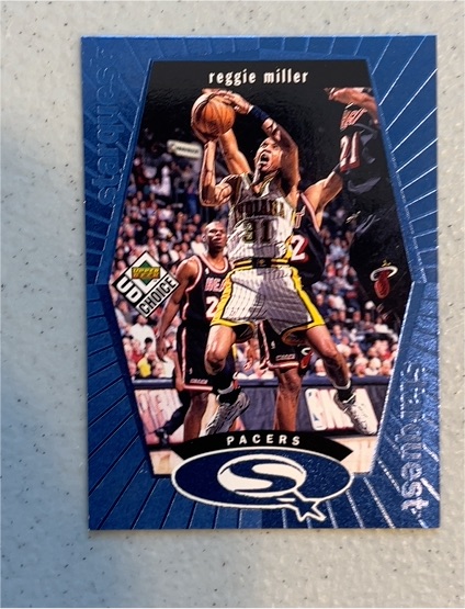 1998-99 Upper Deck UD Choice #SQ11 Reggie Miller StarQuest Blue — front