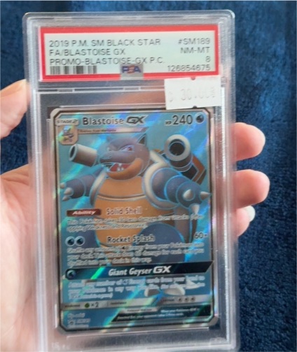2019 P.M. SM Black Star #SM189 Blastoise GX Promo — front
