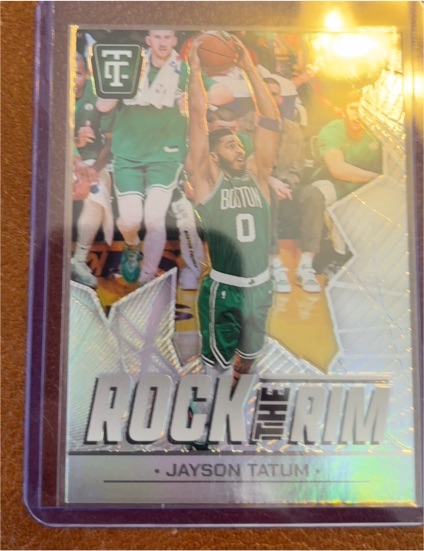 2024-25 Panini Totally Certified #4 Jayson Tatum Rock the Rim — front