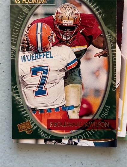 1997 Press Pass #43 Peter Boulware & Reinard Wilson — front