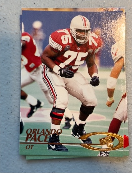 1997 Press Pass #1 Orlando Pace — front