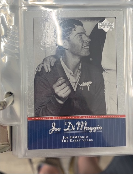 2001 Upper Deck Pinstripe Exclusives #JD1 Joe DiMaggio — front