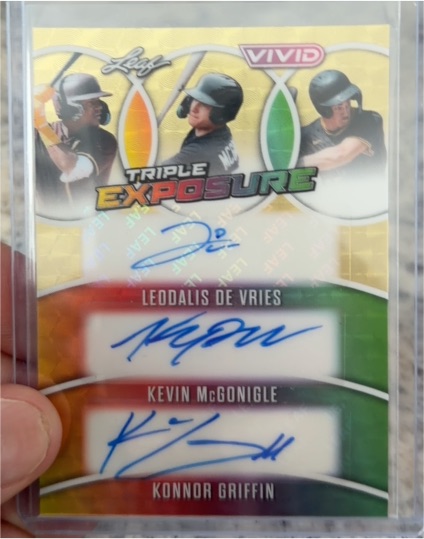 2025 Leaf Vivid Triple Exposure #2 Konnor Griffin Kevin McGonigle Leodalis De Vries — front