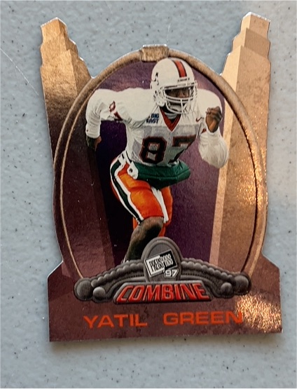 1997 Press Pass Combine Die-Cut #Yatil Green — front