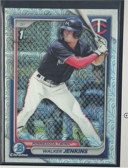 2024 Bowman Chrome Prospects Mojo Refractor #BCP-43 Walker Jenkins — front