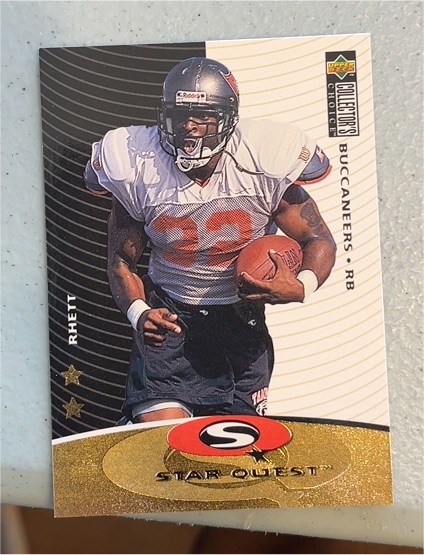 1997 Upper Deck Collector's Choice Star Quest #SQ42 Rhett Buccaneers — front