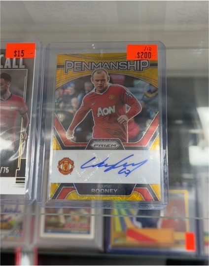 2023-24 Panini Prizm Premier League Penmanship #P-MM Wayne Rooney — front
