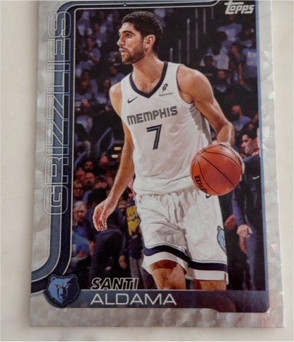 2025-26 Topps #187 Santi Aldama — front