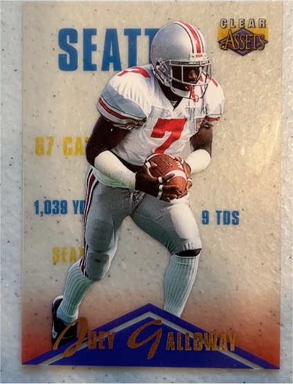 1996 Classic Clear Assets #31 Joey Galloway — front