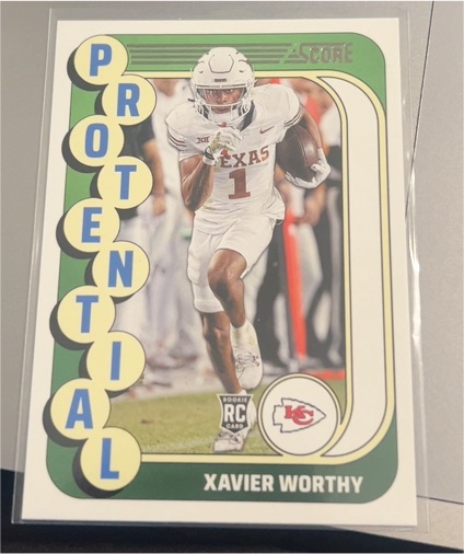 2024 Panini Score #15 Xavier Worthy — front