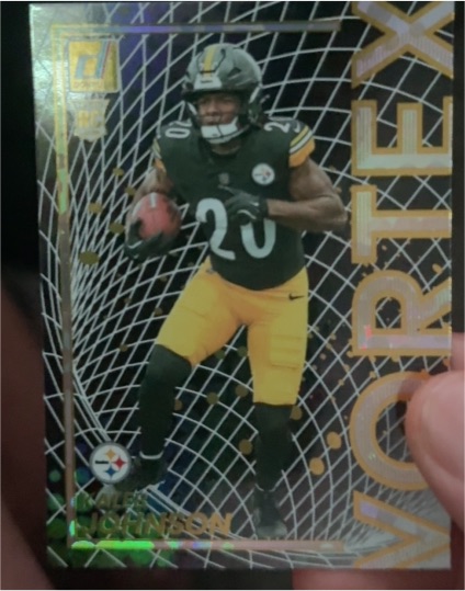 2025 Panini Donruss #5 Kaleb Johnson Vortex Rookie — front