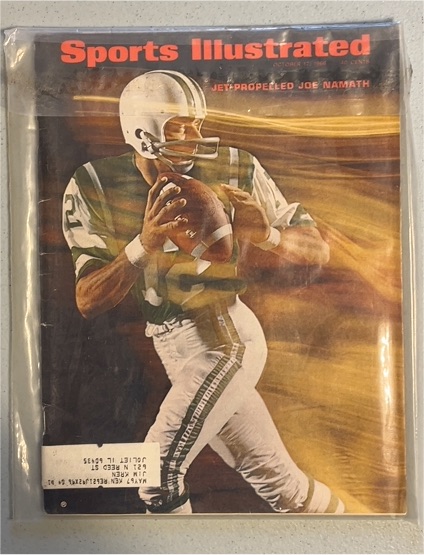 1966 Sports Illustrated October 17 Joe Namath New York Jets Cover — front
