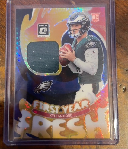 2025 Panini Donruss Optic #FYFBH-KMC Kyle McCord First Year Fresh Patch — front