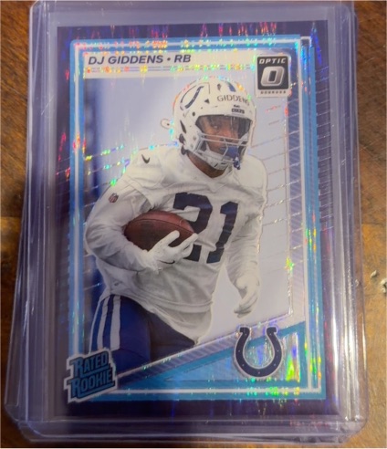 2025 Panini Donruss Optic #364 DJ Giddens Rated Rookie Preview Red Pandora — front