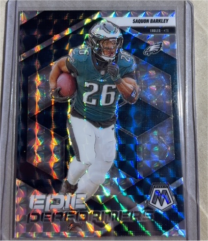 2025 Panini Mosaic Epic Performers #2 Saquon Barkley — front