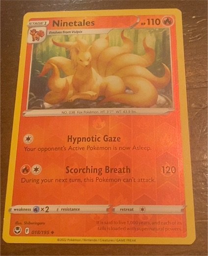 2022 Pokemon TCG Silver Tempest #018 Ninetales — front
