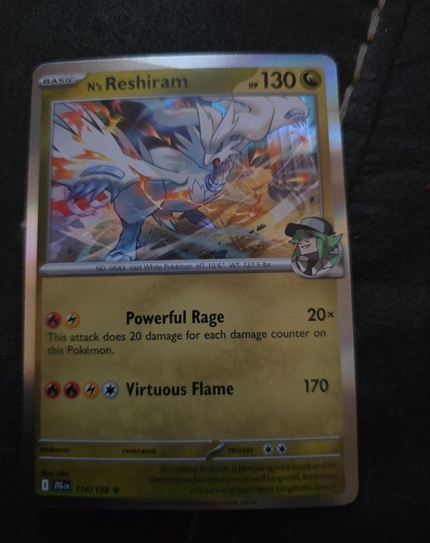 2025 Pokémon N's Reshiram #116 Journey Together — front
