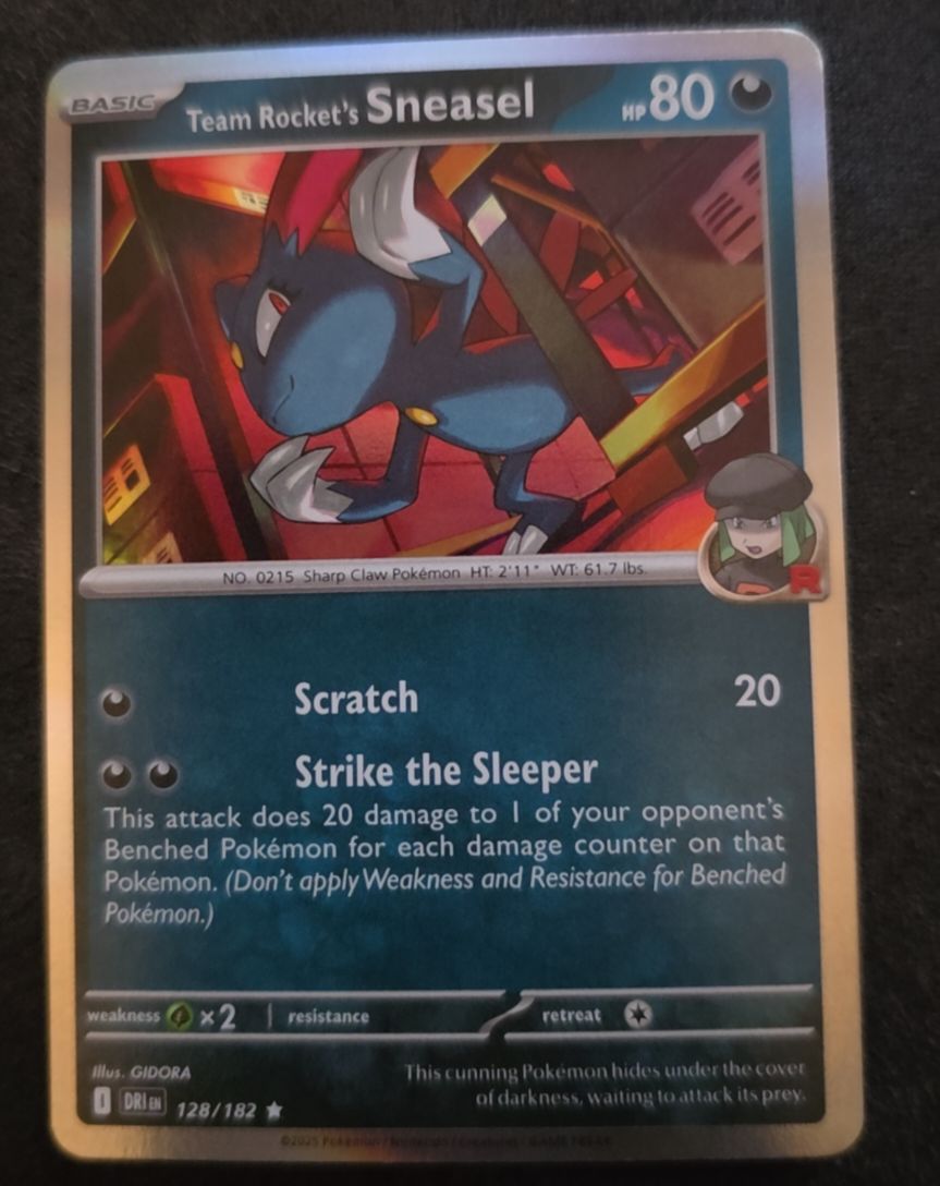 2025 Pokémon Scarlet & Violet Destined Rivals #128 Team Rocket's Sneasel — front