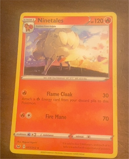 2020 Pokémon Sword & Shield #023 Ninetales — front