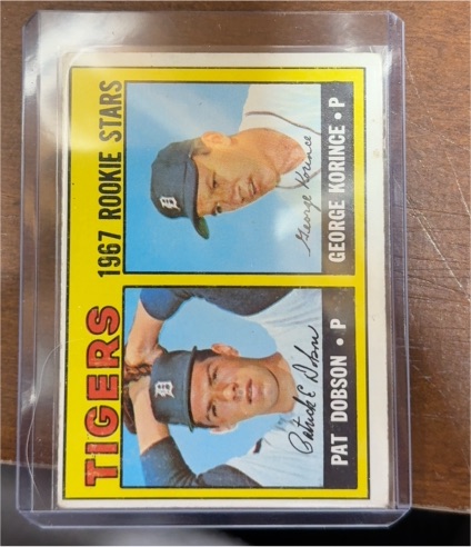 1967 Topps #526 Tigers Rookie Stars Pat Dobson / George Korince — front