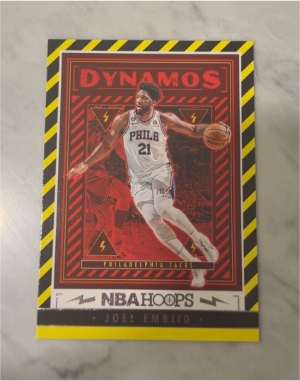 2023-24 Panini NBA Hoops Dynamos #15 Joel Embiid — front