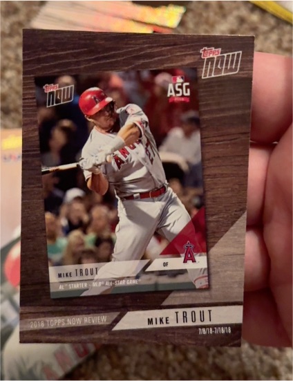 2019 Topps 2018 Topps Now Review #TN-8 Mike Trout — front
